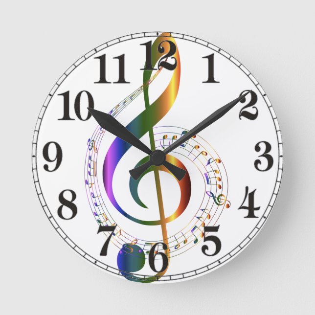 Reloj Redondo Mediano Ronda de música (Anverso)