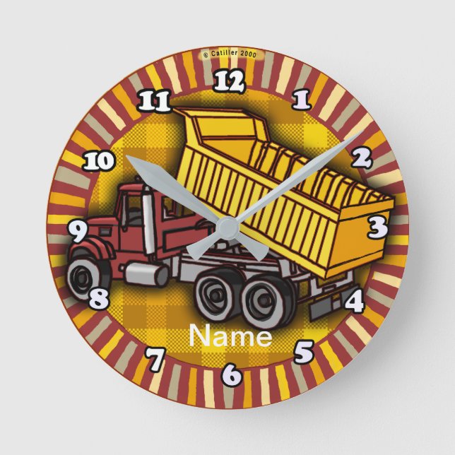 Reloj Redondo Mediano Rondo Dump Truck clock (Anverso)