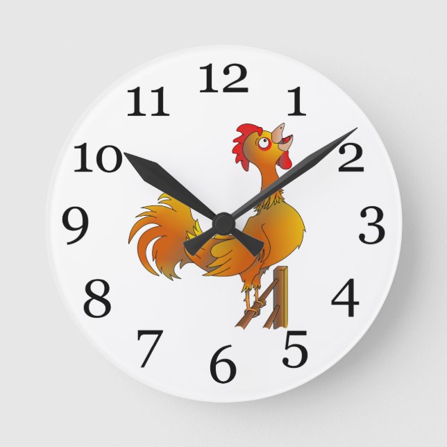 Reloj Redondo Mediano Rooster (Anverso)