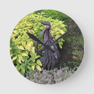 Reloj Redondo Mediano Rooster Metalizado