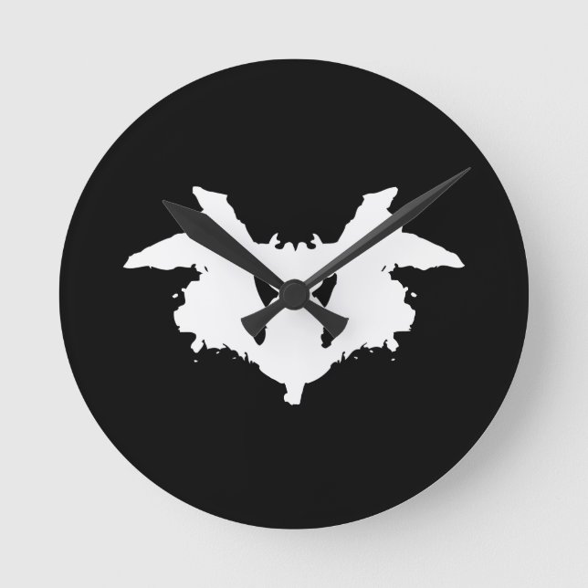 Reloj Redondo Mediano Rorschach Inkblot (Anverso)