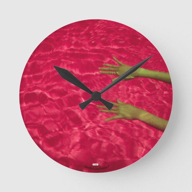 Reloj Redondo Mediano Rosa (Anverso)