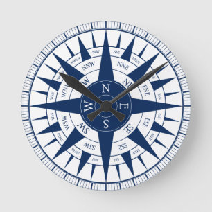 Reloj Redondo Mediano Rosa de compás