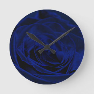 Reloj Redondo Mediano Rosa de terciopelo azul.jpg