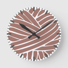 Reloj Redondo Mediano Rosa discrecional Bola de yarn moderna mínima