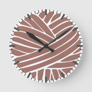 Reloj Redondo Mediano Rosa discrecional Bola de yarn moderna mínima