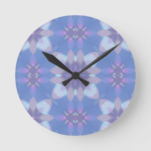 Reloj Redondo Mediano Rosa en colores pastel y #1 azul