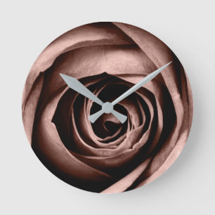 Reloj Redondo Mediano Rosa en Sepia