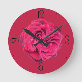 Reloj Redondo Mediano Rosa roja