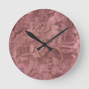 Reloj Redondo Mediano Rosa Rosa Lace