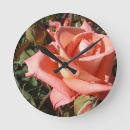 Reloj Redondo Mediano Rosa Rosa Melocotón