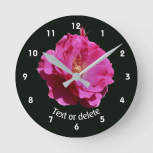 Reloj Redondo Mediano Rosa Rosa Personalizada