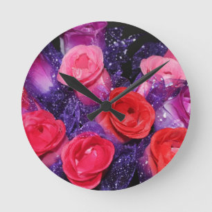 Reloj Redondo Mediano Rosas