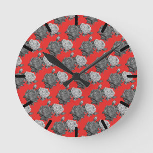 Reloj Redondo Mediano Rosas