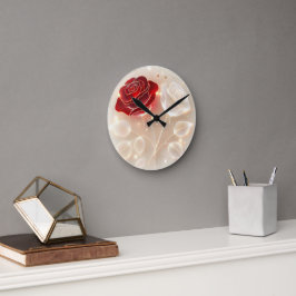 Reloj Redondo Mediano Rosas de la luz y el amor