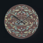 Reloj Redondo Mediano Rosas oculares místicos vivan el Boho mágico color<br><div class="desc">Este patrón hecho a mano hace un diseño impresionante para tu hogar. ¡Revisa mi tienda por más o hazme saber si quieres algo personalizado!</div>