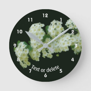 Reloj Redondo Mediano Rosas Silvestres Desordenadas Florales Personaliza