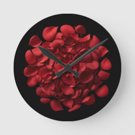 Reloj Redondo Mediano Rose Petals Wall Clock