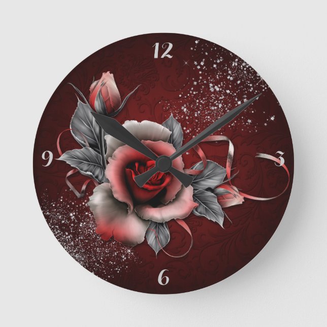 Reloj Redondo Mediano Rose -Round (Medium) Clock (Anverso)