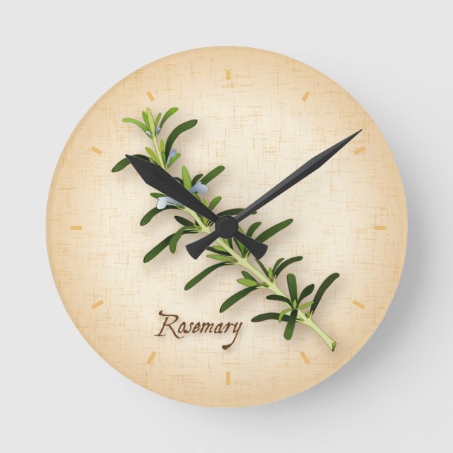 Reloj Redondo Mediano Rosemary Herb (Anverso)