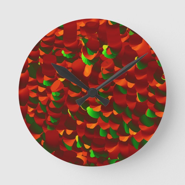 Reloj Redondo Mediano  Rosenblätter abstrakt (Anverso)