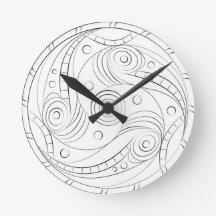 Roseta en espiral Trypillian redonda minimalista