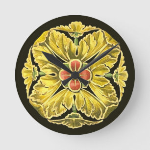 Reloj Redondo Mediano Rosette arquitectónico antiguo n.º 3