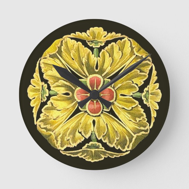 Reloj Redondo Mediano Rosette arquitectónico antiguo n.º 3 (Anverso)