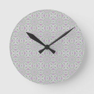 Reloj Redondo Mediano Rosettes de Navidades rosas y verdes