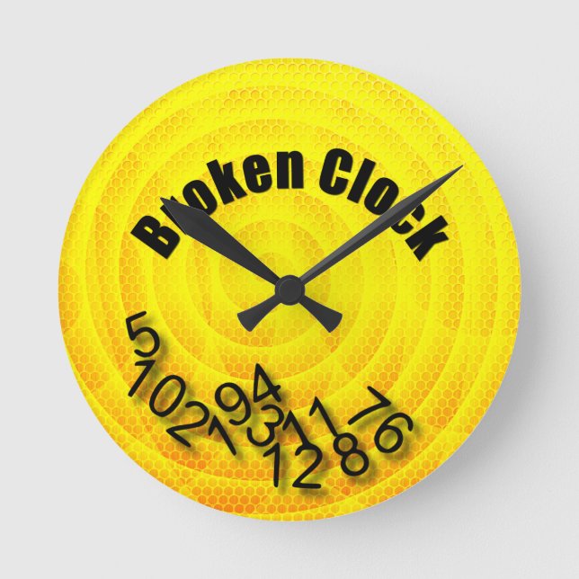 Reloj Redondo Mediano Roto (Anverso)
