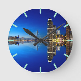 Reloj Redondo Mediano Rótterdam Skyline Cityscape