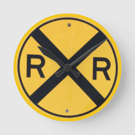Reloj Redondo Mediano Rótulo de cruce ferroviario