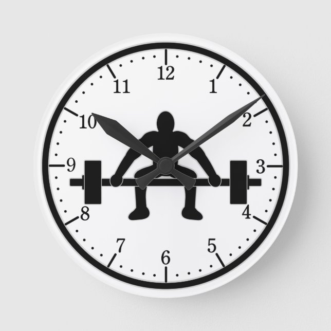 Reloj Redondo Mediano Rótulo del elevador de peso (Anverso)