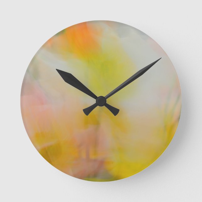 Reloj Redondo Mediano Round Acrylic Wall ClocAbstract Poppies Photograph (Anverso)