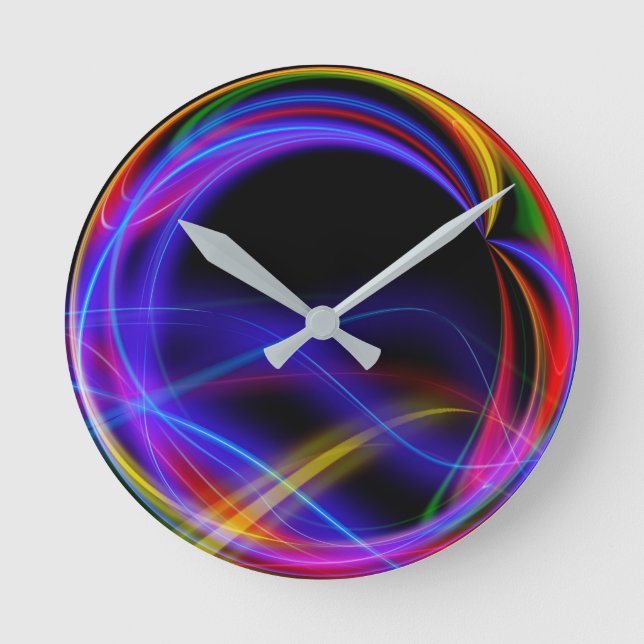 Reloj Redondo Mediano Round faced wall clock with funky design (Anverso)