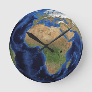 Reloj Redondo Mediano Round planet earth clock globe