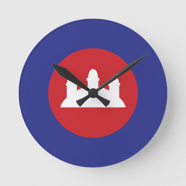 Reloj Redondo Mediano Roundel de Camboya (Anverso)