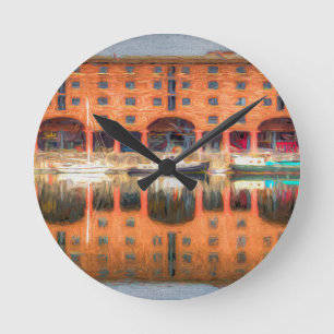 Reloj Redondo Mediano Royal Albert Dock Liverpool Arte
