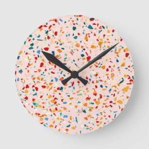 Reloj Redondo Mediano Rubor Terrazzo