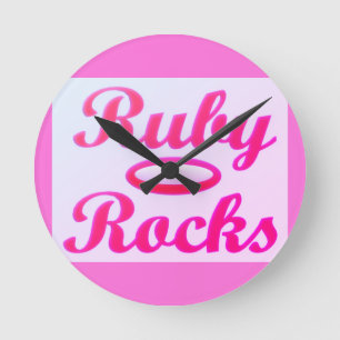 Reloj Redondo Mediano Ruby Rocks diseño SWEET PINK