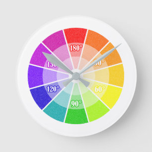 Reloj Redondo Mediano rueda de color hsl