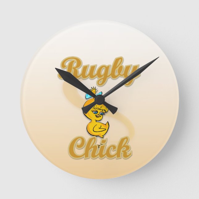 Reloj Redondo Mediano Rugby Chick (Anverso)