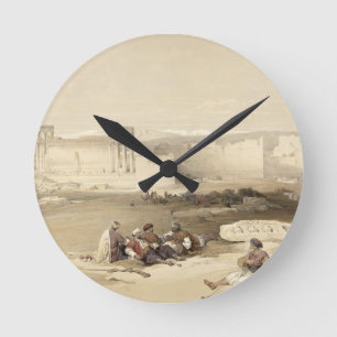 Reloj Redondo Mediano Ruins of Baalbec, May 5th 1839, plate 77 from Volu