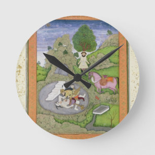Reloj Redondo Mediano Rustam que mata al demonio blanco, ilustracion de