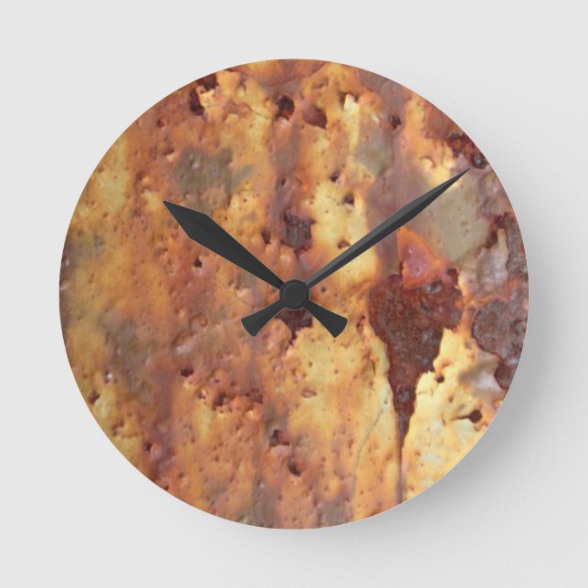 Reloj Redondo Mediano Rusty Metal (Anverso)