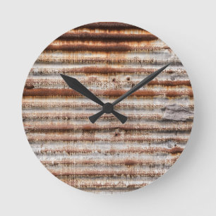 Reloj Redondo Mediano Rusty vintage Metalizado