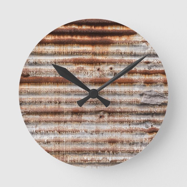 Reloj Redondo Mediano Rusty vintage Metalizado (Anverso)