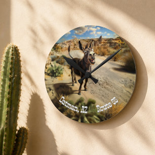 Reloj Redondo Mediano Ruta personalizada 66 Oatman Arizona Aventura de b