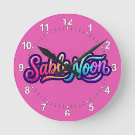 Reloj Redondo Mediano Sable Noon - Logotipo básico