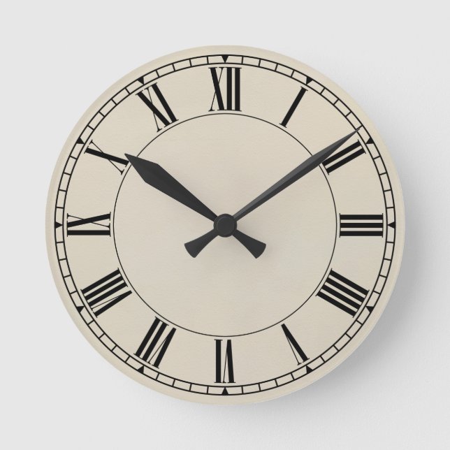 Reloj Redondo Mediano Sacudir estilo 02 - Anticuado (Anverso)